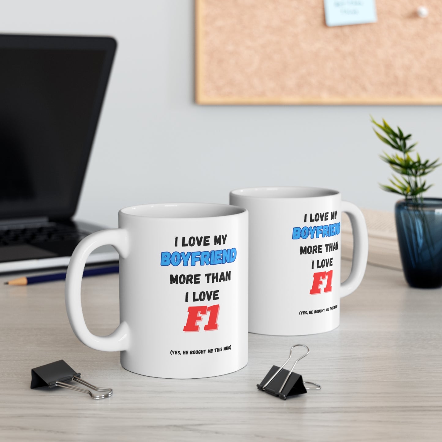 Formula 1 Valentines Mug for Girlfriend/Boyfriend