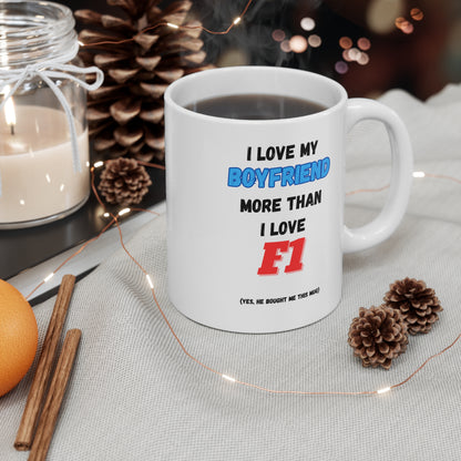 Formula 1 Valentines Mug for Girlfriend/Boyfriend