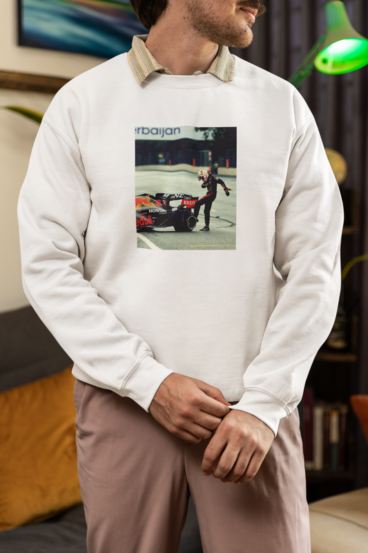 Verstappen Tyre Kicking F1 Graphic Sweatshirt