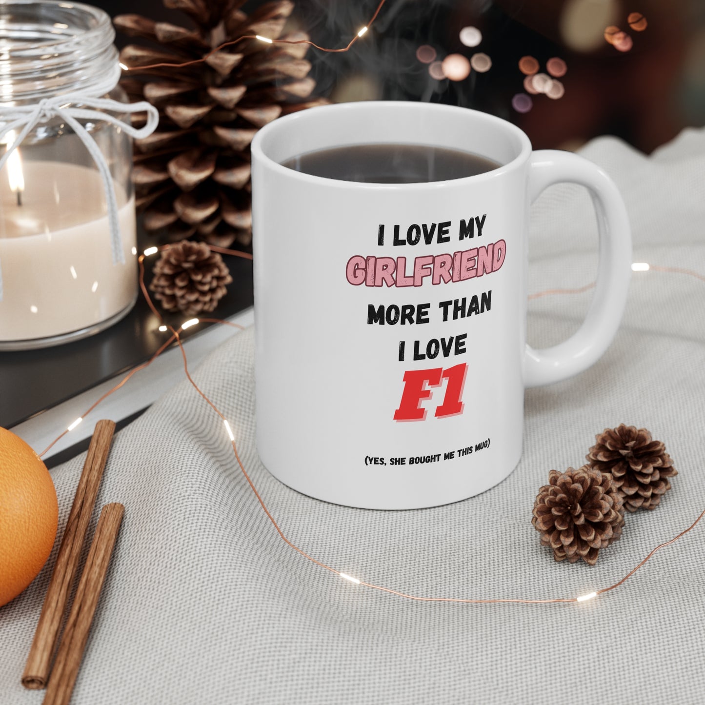 F1 Valentines Mug for Boyfriend/Girlfriend